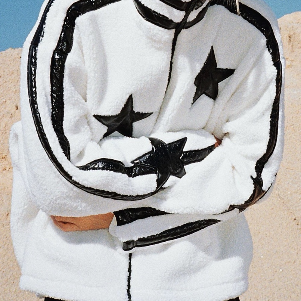 NEWJEANS Danielle Same style CFIERCE White and Black Star Jacket